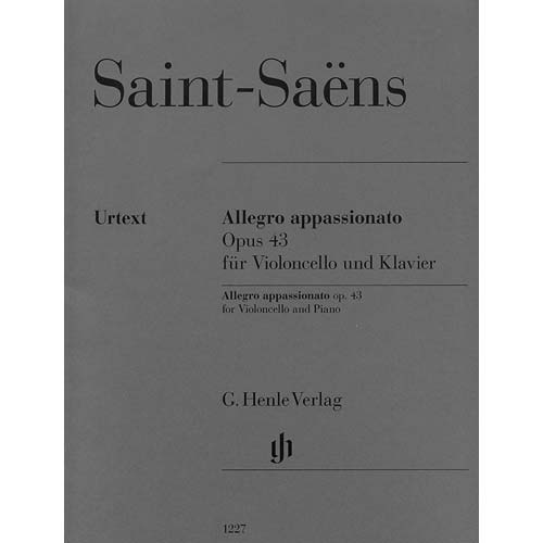 Allegro Appassionato, op. 43, cello and piano (urtext); Camille Saint-Saens (G. Henle)