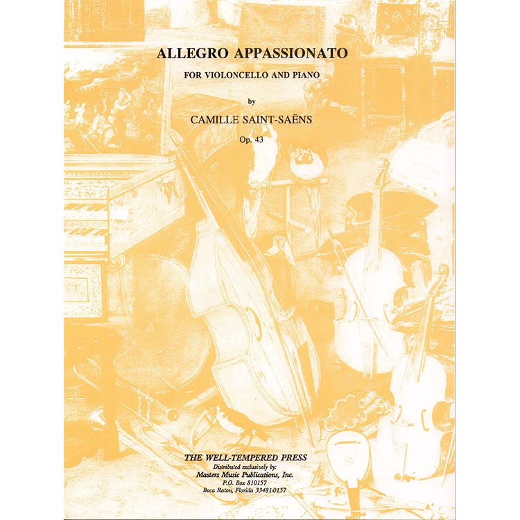 Allegro Appassionato, op. 43, cello and piano; Camille Saint-Saens (Masters Music)