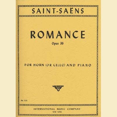 Romance op. 36, cello and piano;; Camille Saint-Saens (International)
