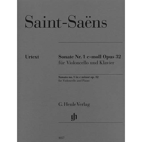 Sonata no. 1 in C Minor, op. 32, cello and piano (urtext); Camille Saint-Saens (Henle)