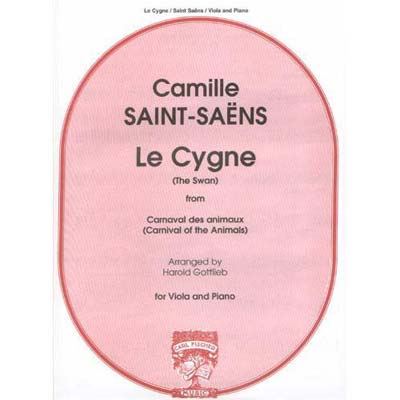The Swan, cello and piano; Camille Saint-Saens (Carl Fischer)
