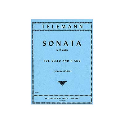 Sonata in D Major, Cello; Georg PhilippTelemann (Int)