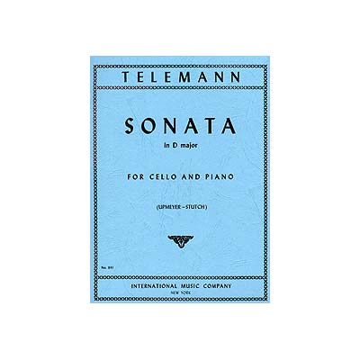Sonata in D Major, Cello; Georg PhilippTelemann (Int)