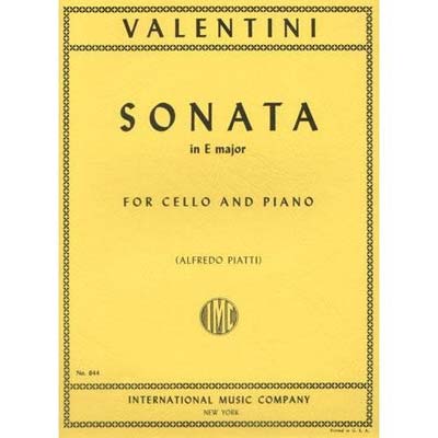 Sonata in E Major, Cello; Valentini (Int)