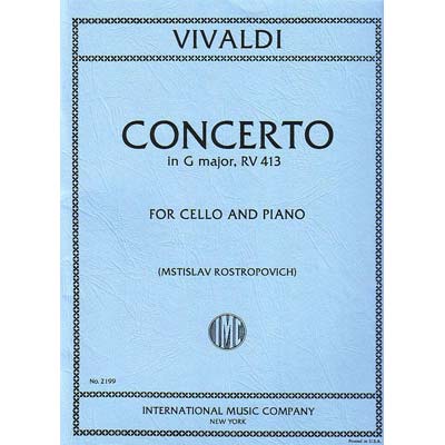 Concerto in G Major, RV 413, Cello; Vivaldi (Int)