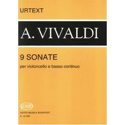 Nine Sonatas for cello; Antonio Vivaldi (Editio Musica Budapest)