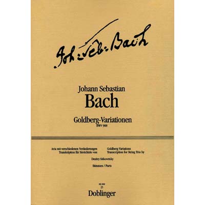 Goldberg Variations, transcribed for String Trio; Johann Sebastian Bach (Doblinger)