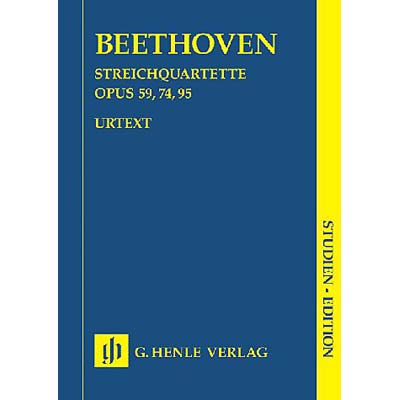 String Quartet, opp. 59, 74, 95, SCORE; Beethoven (G. Henle)