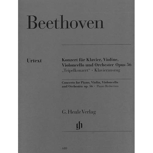 Triple Concerto in C Major, op. 56, Piano/violin/Cello; Ludwig van Beethoven (G. Henle Verlag)