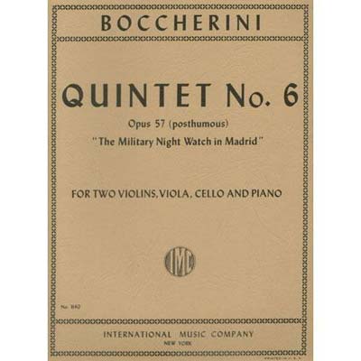 Piano Quintet op. 57 (posthumous); Luigi Boccherini (International)