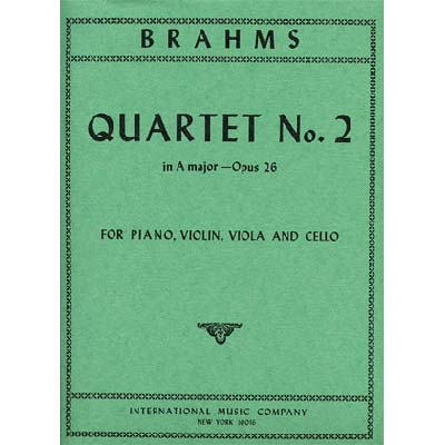 Piano Quartet in A Major, op. 26; Johannes Brahms (International Music)