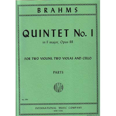 String Quintet no.1 in F, op.88 (2 violas); Brahms (Int)