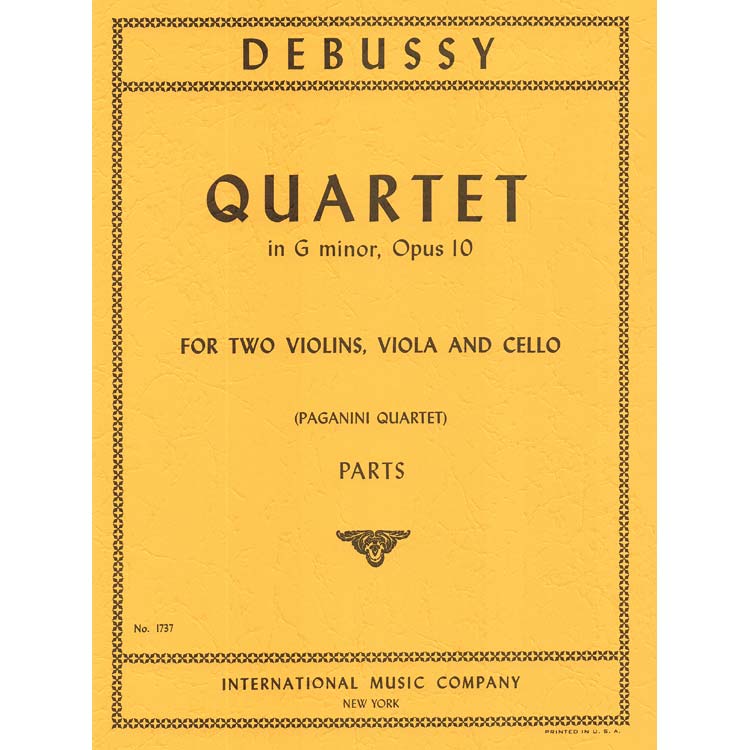 String Quartet in G Minor, op. 10; Claude Debussy (International)