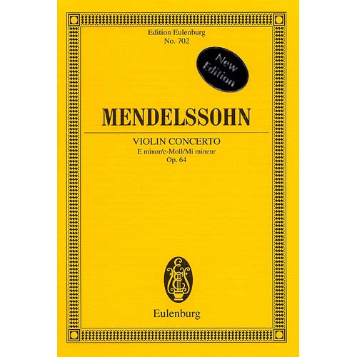 Violin Concerto, E Minor, study score; Mendelssohn (Eu