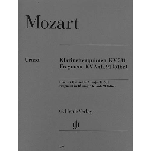 Clarinet Quintet in A Major, K.581; Mozart (Henle Verlag)