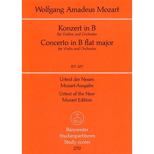 Violin Concerto no.1, K. 207, study score (urtext); Mozart (Barenreiter)