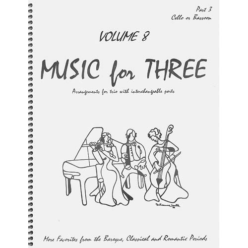 Music for Three, volume 8, cello, Baroque/Classical/Romantic