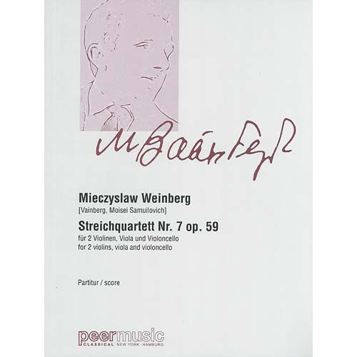 String Quartet no. 7, op. 59, SCORE; Mieczyslaw Weinberg (Peer International)