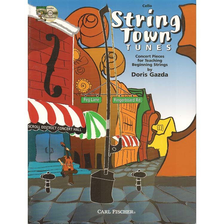 String Town Tunes, 2 cellos (book/CD; Gazda (CF)