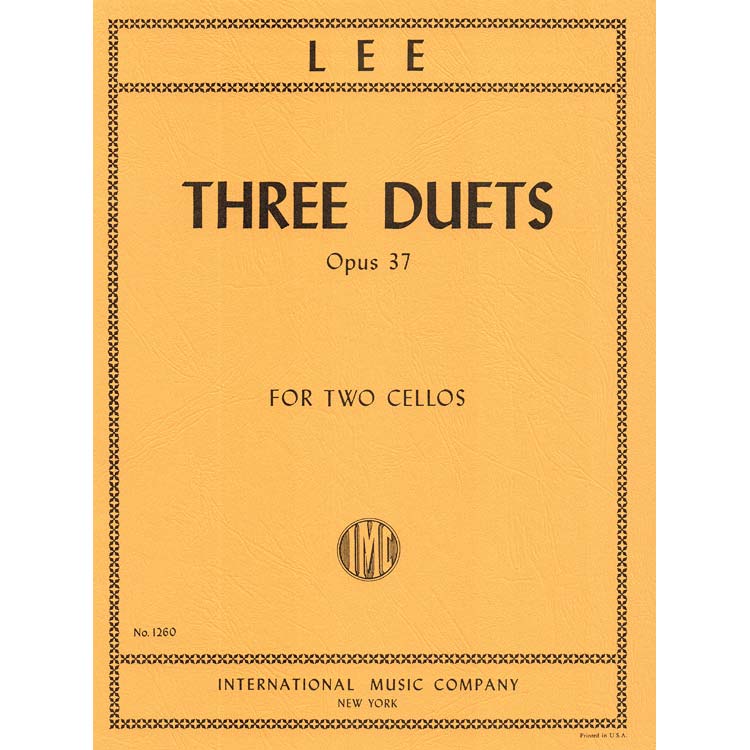 Three Duets, op. 37, for two cellos; Lee (Int)