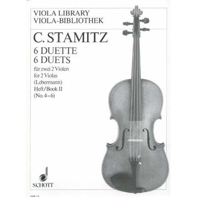 Six Duets, volume 2: 4-6, Two Violas; Carl Stamitz (Schott Edition)