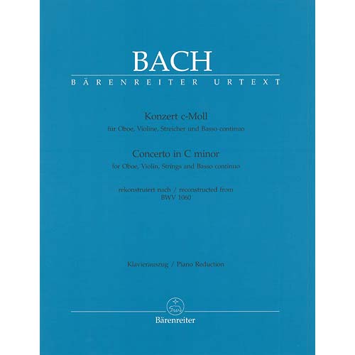 Concerto in C Minor, BWV 1060, 2 violins and piano (urtext), parts; Johann Sebastian Bach (Barenreiter)