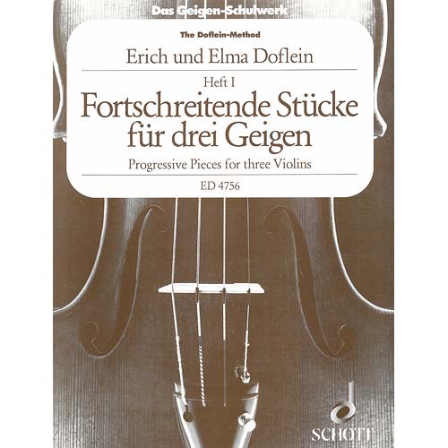 Progressive Pieces for Three Violins, book 1; Doflein