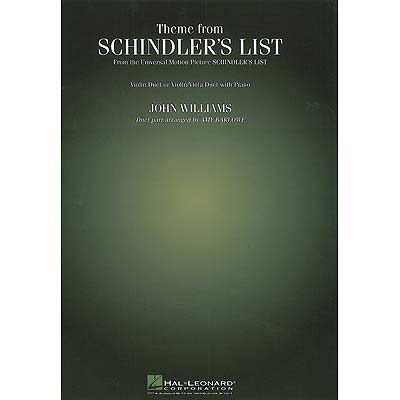 Theme from Schindler's List, 2 violins or violin and viola; John Williams (Hal Leonard)