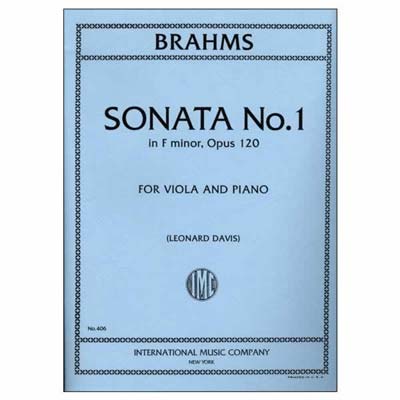 Sonata in F Minor, op. 120, no. 1, viola and piano; Johannes Brahms (International)
