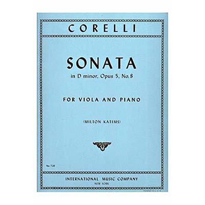 Sonata op.5, no.8, viola (Katims); Corelli (Int)