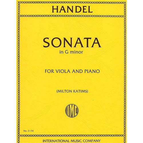 Sonata in G Minor, viola and piano; George Frederic Handel (International)