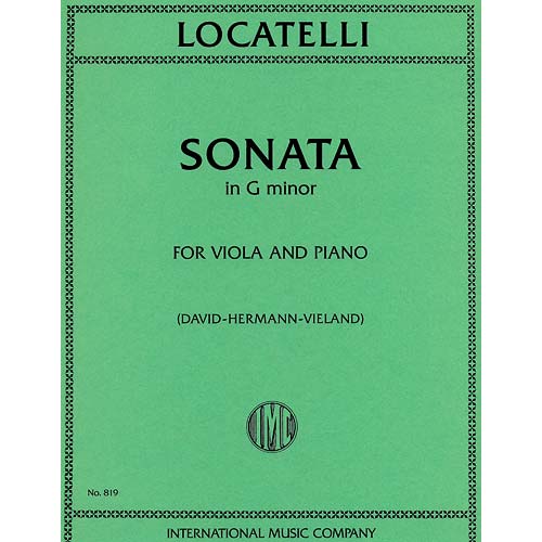 Sonata in G Minor, Op.2/6 (David/Hermann/Vieland), Viola; Locatelli (Int)