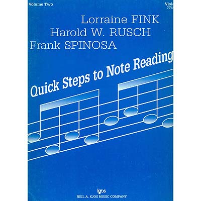 Quick Steps to Note Reading, volume 2, Viola; Fink, et al. (Kjos)