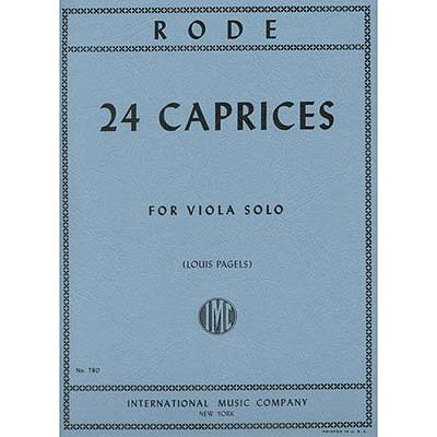 Twenty-four Caprices for Viola; Pierre Rode (International)
