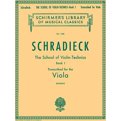 School of Technique, Book 1 arranged for viola; Henry Schradieck (G. Schirmer)