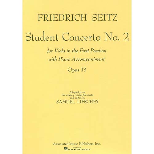 Pupil's Concerto no. 2 for Viola; Friedrich Seitz (AMP)