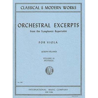 Orchestral Excerpts, volume 3 for viola (Vieland); Various