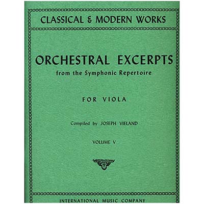 Orchestral Excerpts, volume 5 for viola (Vieland); Various