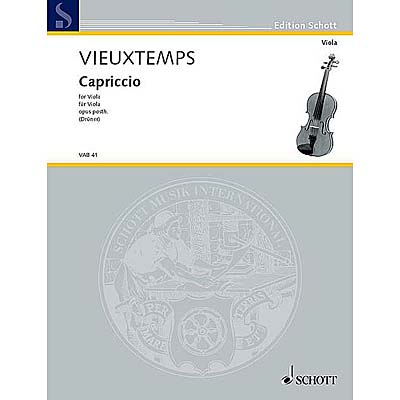 Capriccio for solo viola, opus posthumous.; Vieuxtemps (Schott Edition)