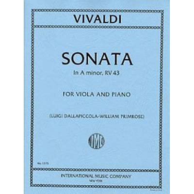 Sonata no.3 in A Minor, RV43, viola and piano; Vivaldi (International)