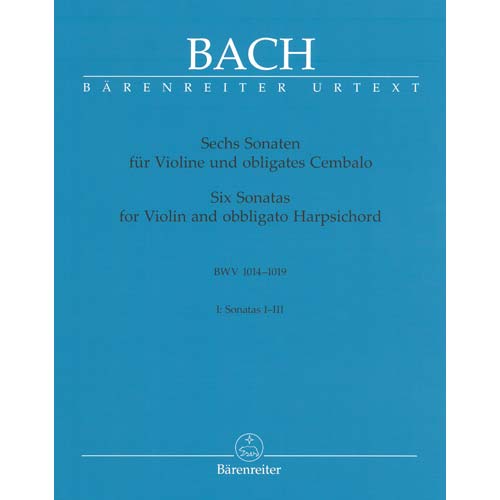 Sonatas, Volume 1, BWV 1014-16, violin & continuo (urtext): Johann Sebastian Bach (Barenreiter)