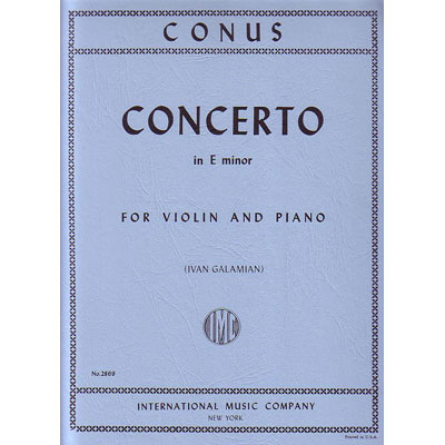 Concerto in E Minor, for violin and piano; Julius Conus (International)