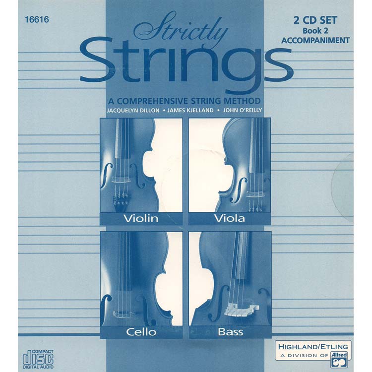Strictly Strings, book 2 accompaniment CD for violin, viola, cello & bass (Alfred)