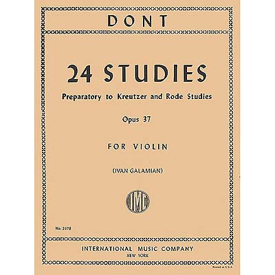 Twenty-Four Studies, Op. 37, for violin; Jacques Dont (International)