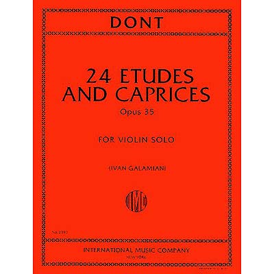 Twenty-Four Etudes & Caprices, op. 35, for violin; Jacques Dont (International)