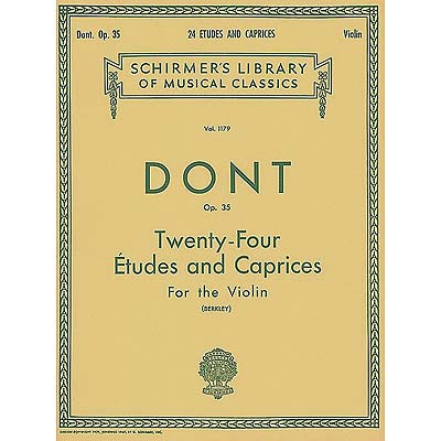 Twenty-four Etudes & Caprices, Op. 35, for violin (Berkley); Jacques Dont (Schirmer)