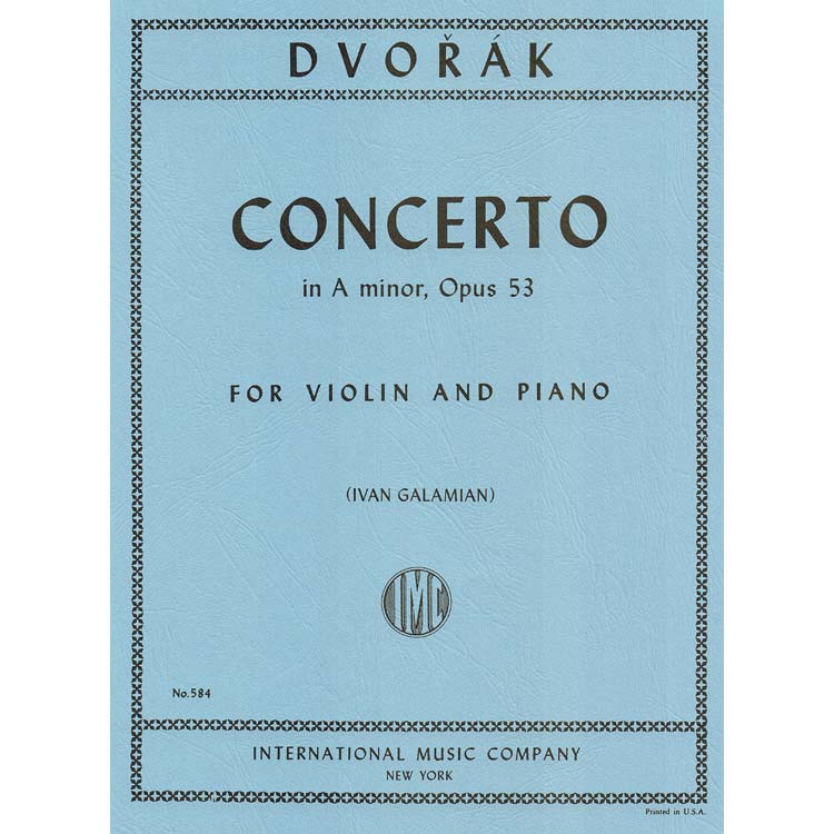 Concerto in A Minor, Op. 53, for violin and piano; Antonin Dvorak (International)