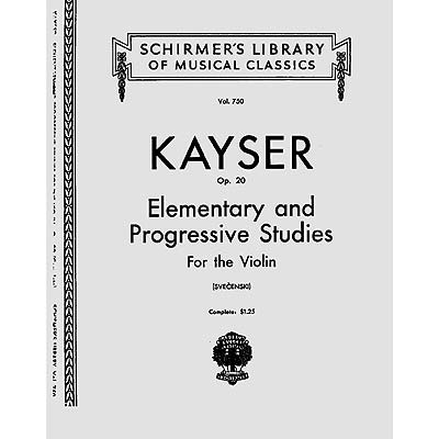 Thirty-six Studies, Op. 20, for violin; Heinrich Ernst Kayser (Schirmer)