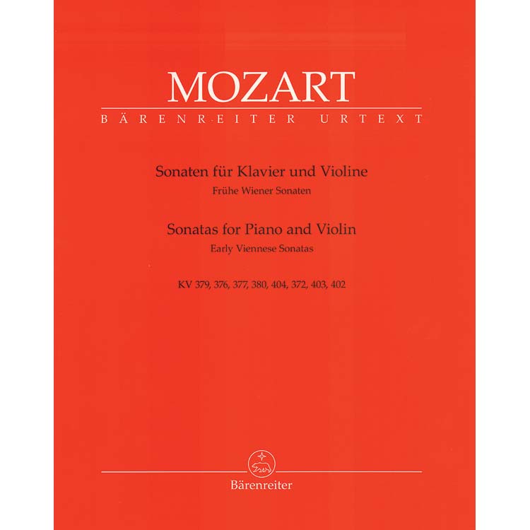 Sonatas for piano and violin, Volume 2, Early Viennese (urtext); Wolfgang Amadeus Mozart (Barenreiter Verlag)