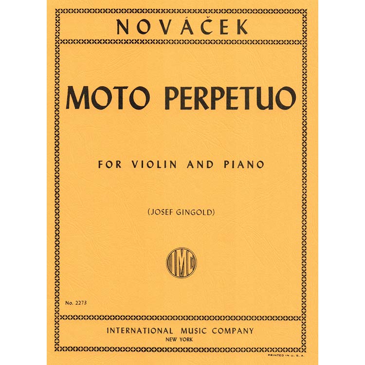 Moto Perpetuo, for violin and piano; Ottokar Novacek (International)